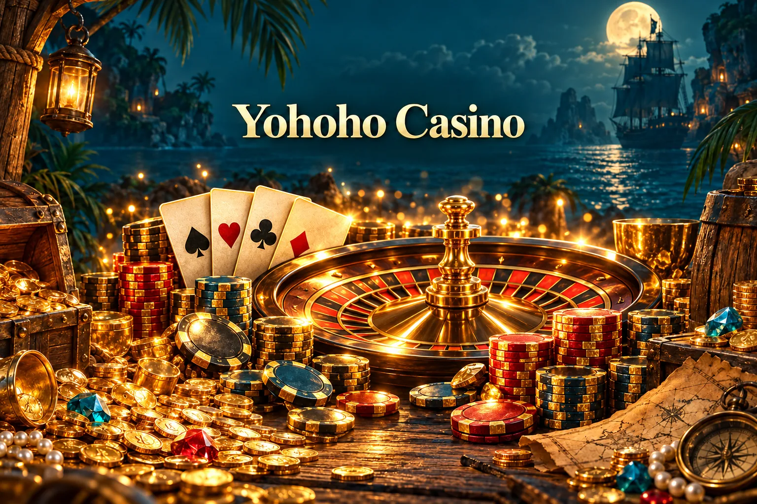 Bandera pirata de Yohoho Casino con el bono de bienvenida de $600.000 para Argentina